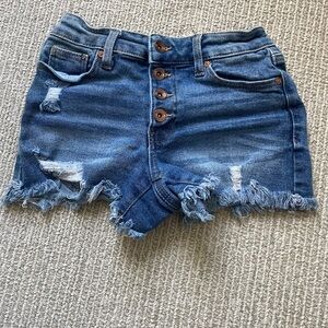 Kendall & Kylie Blue Distressed Jean Shorts